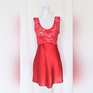 Victoria's Secret Size Small Chemise Slip Lingerie Gown Red